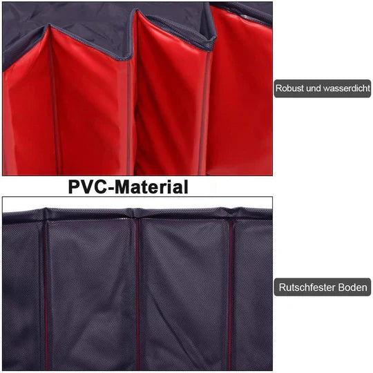 Sammenleggbar PVC hundepool med dreneringsventil Skanto