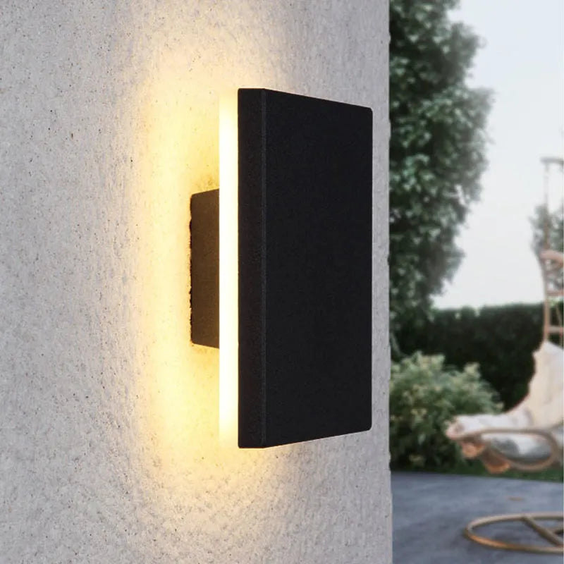 Skanto | Vegglampe Moderne Svart Utendørs LED Lampe