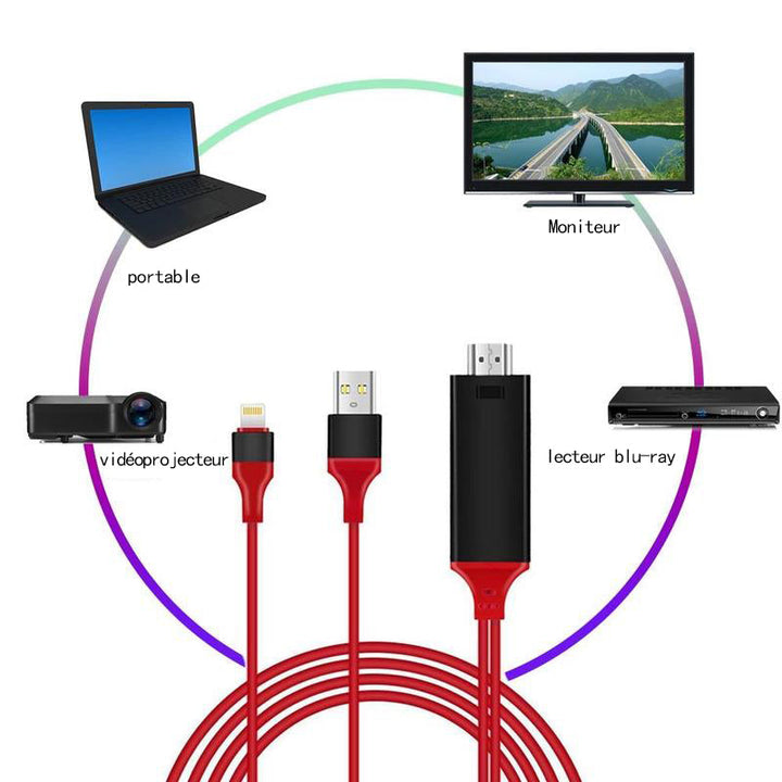 Lightning til HDMI-kabeladapter | Skanto