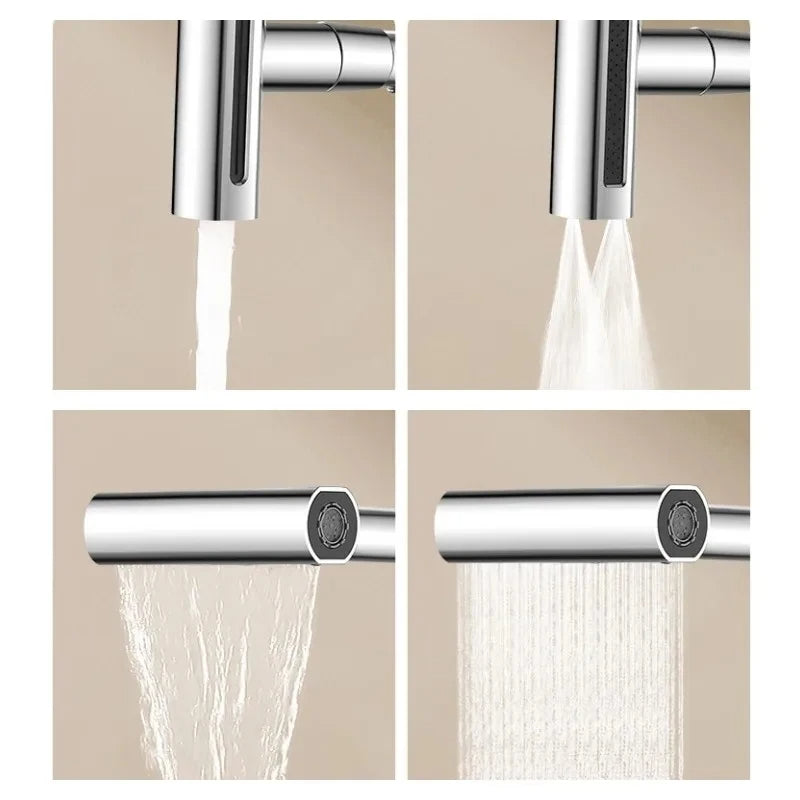 4 Modus Bekk Kjøkkenkran Rotasjon Strøm Sprayer Hode Tap | Skanto