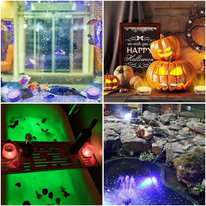 Skanto | 4-Pack: Dekorative vanntette batteridrevne LED-lamper - 16 skiftende farger