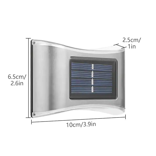 Skanto | 4-delt: Sol utendørs 6 LED vanntette vegglamper