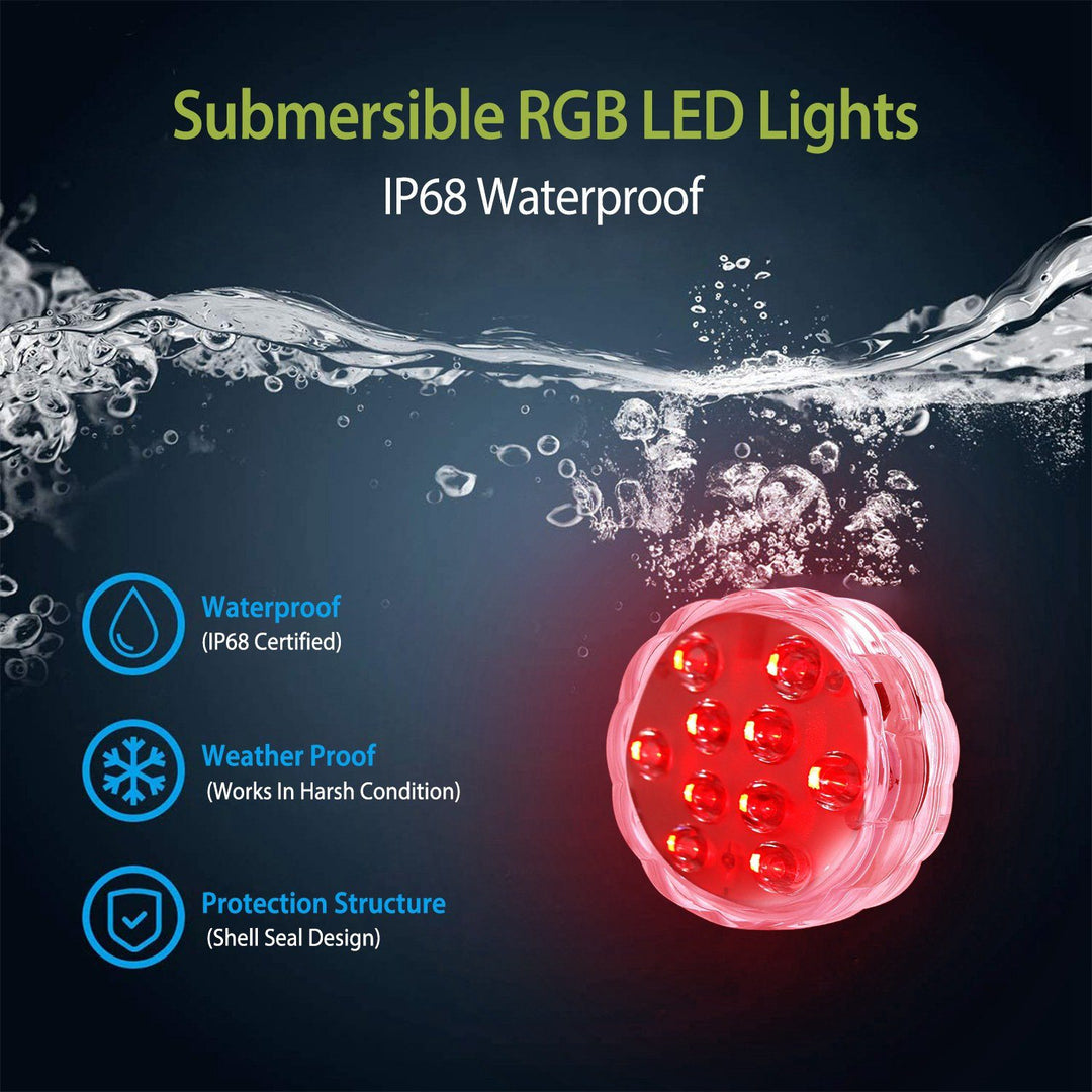 Skanto | 4-Delt: Vanntette RGB LED Lyskastere