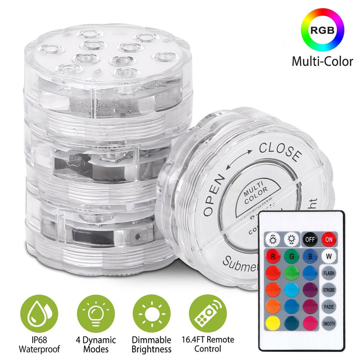Skanto | 4-Delt: Vanntette RGB LED Lyskastere