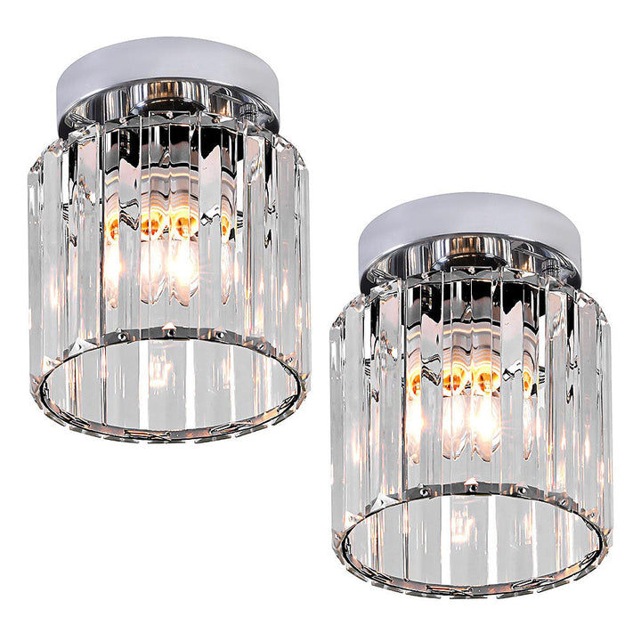 Skanto | Taklampe Krystall Flush Mount Moderne Armatur