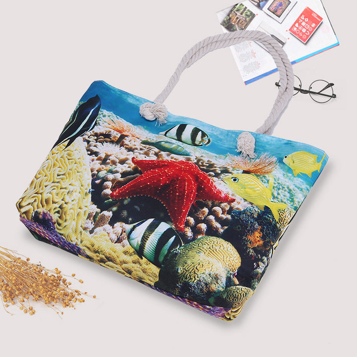 Strandveske med Maritimt Design Skanto