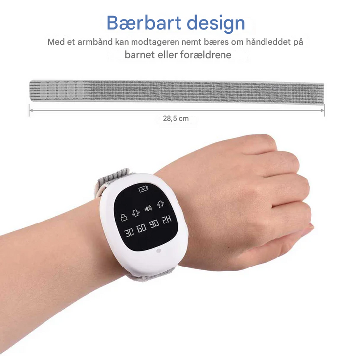Kabelloser Bettnässeralarm med Vibrasjonssignal og Timerfunksjon – USB-aufladbar