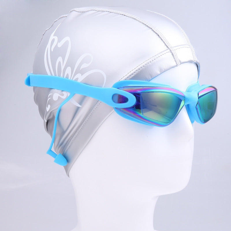 Premium svømmebrille sett med justerbart hodebånd og beskyttelseshatt Skanto