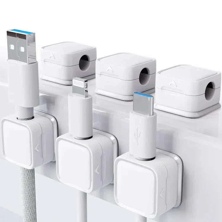 Skanto | Magnetisk Kabele Organizer Klips for Skrivebord & Kontor
