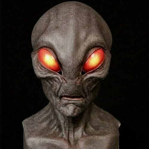 Realistisk Alien-maske – Lateks- og silikon-Halloween-maske for cosplay og fester | Skanto