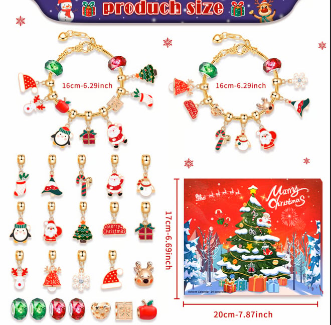 Skanto | Jule Advent Skalendar Charm Armbånd