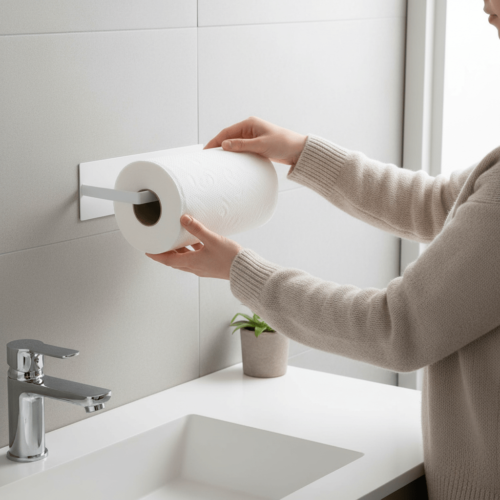 Skanto | Robust papirhåndkleholder med jernkonstruksjon, enkel å installere