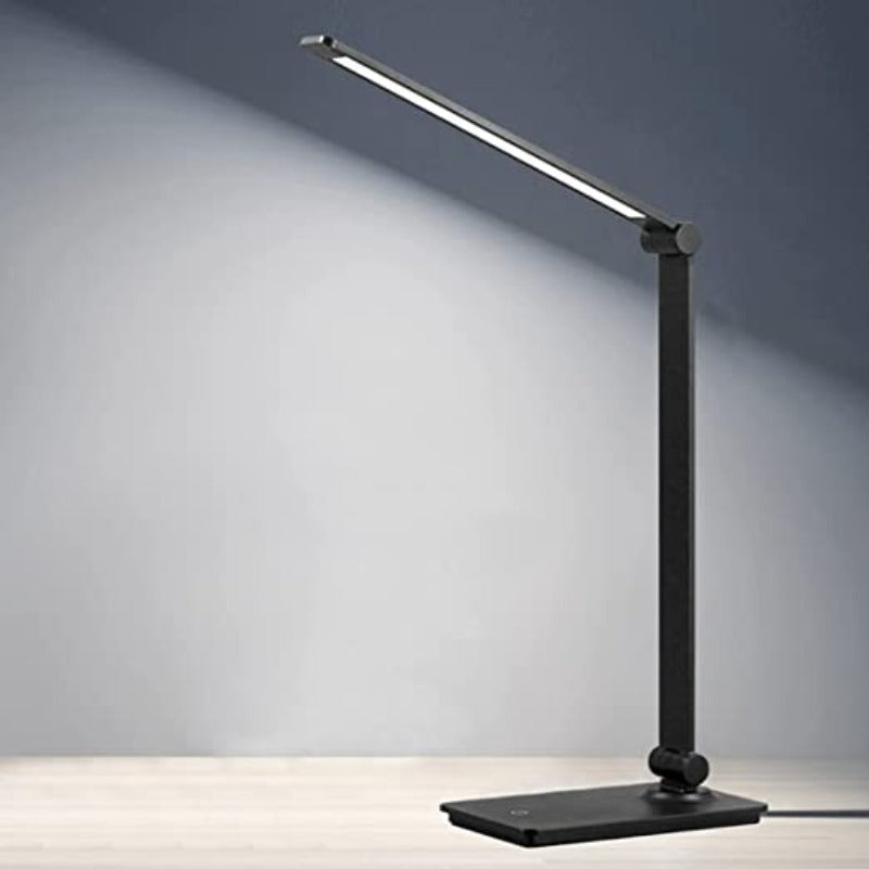 Skanto | LED skrivepultlampe, berøringskontroll skrivepultlampe med 3 lysstyrkenivåer, dimbar skrivebordlampe med justerbar arm, sammenleggbar bordlampe for skrivebord soverom nattbord kontor