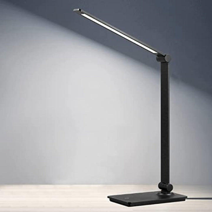 Skanto | LED skrivepultlampe, berøringskontroll skrivepultlampe med 3 lysstyrkenivåer, dimbar skrivebordlampe med justerbar arm, sammenleggbar bordlampe for skrivebord soverom nattbord kontor