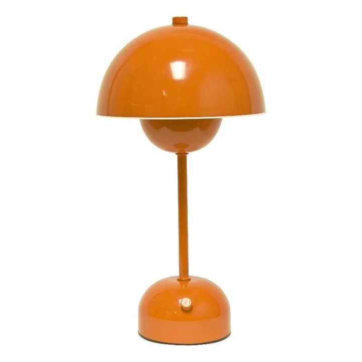 Skanto | Enkle design LED berøringslampe, 11.8" bærbar & oppladbar sopp i oransje