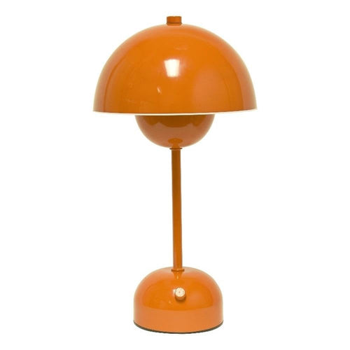 Skanto | Enkle design LED berøringslampe, 11.8" bærbar & oppladbar sopp i oransje