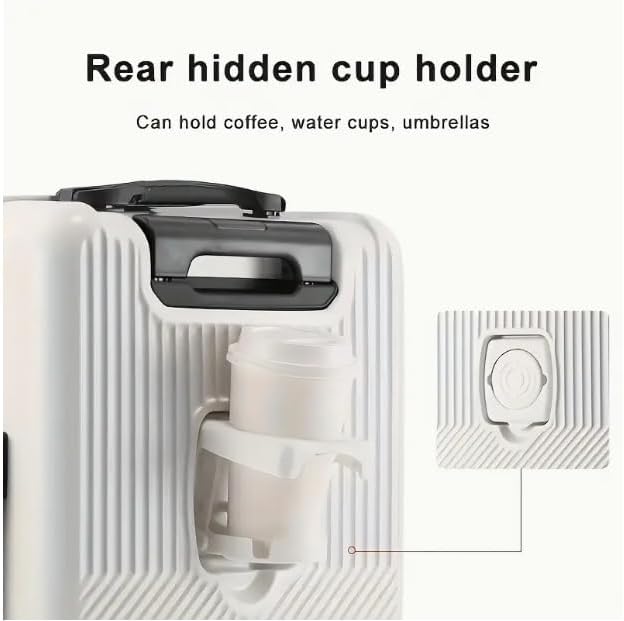 Skanto | Hard Shell Håndbagasje med Koppbeholder, USB-port og TSA-lås