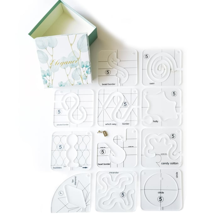 Skanto | Free-Motion Plagg Linjal Sett(12 PCS)