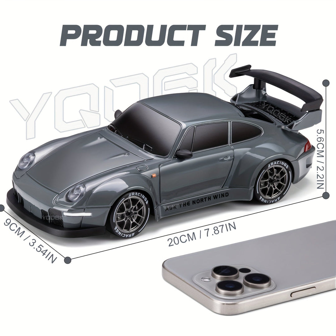 Skanto | Ultimate 1:24 RC Driftcar med LED-hjul – Oppladbar 4WD racing leketøy