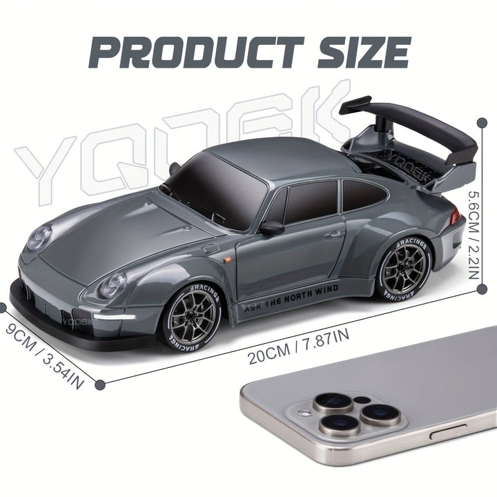 Skanto | Ultimate 1:24 RC Driftcar med LED-hjul – Oppladbar 4WD racing leketøy
