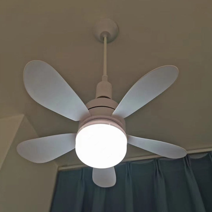 2-i-1 LED Taklampe Vifte med Fjernkontroll, E27/B22 Base | Skanto