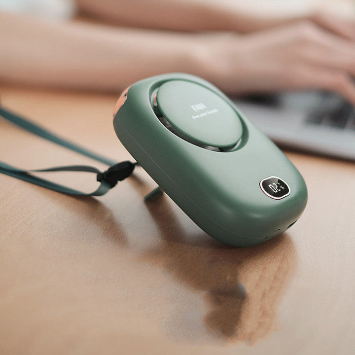Stille bladløs nakkevifte med digital skjerm | Skanto