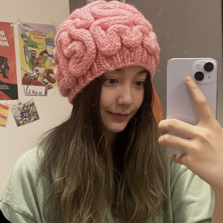 Skanto | Too Much IQ Strikket Hjerne Beanie