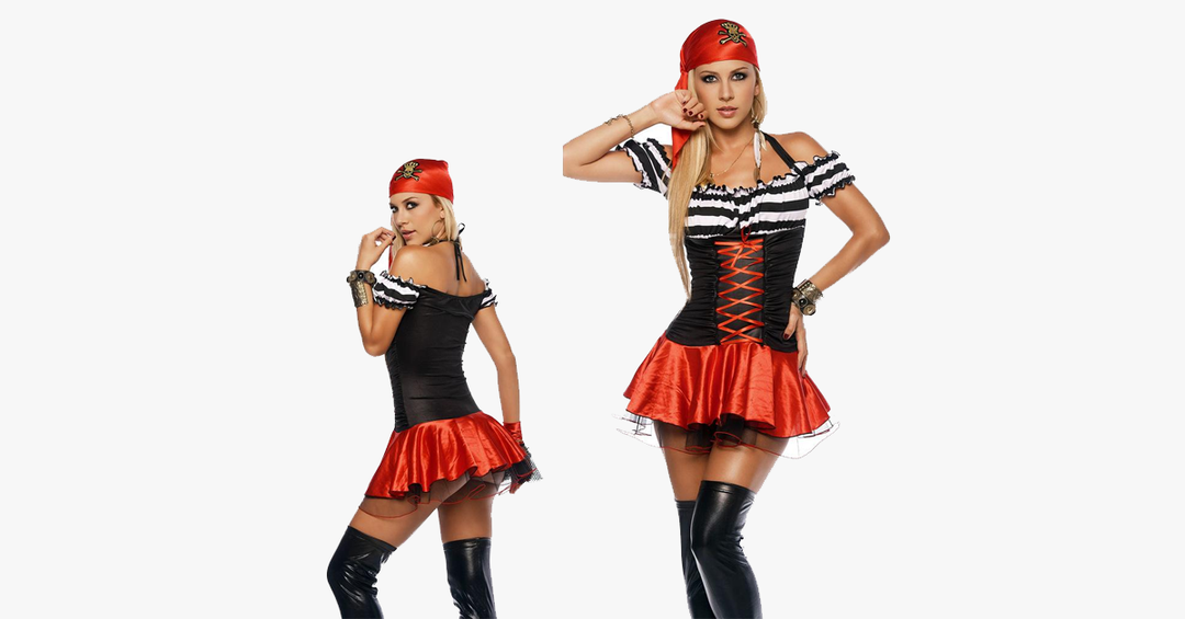 Skanto | Kvinne Pirat Halloween Kostyme