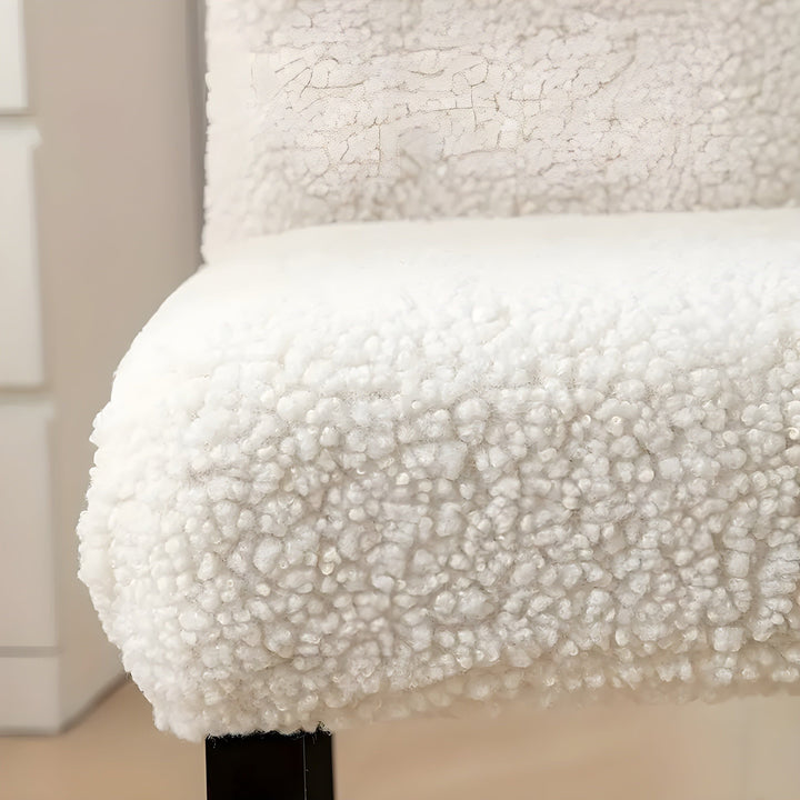 SherpaFit stoltrekk – Koselig, elastisk sherpa-spisestoltrekk