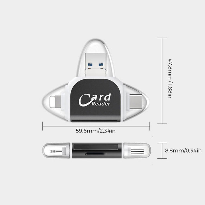 Universal 4-i-1 Sd Tf kortleser | Skanto
