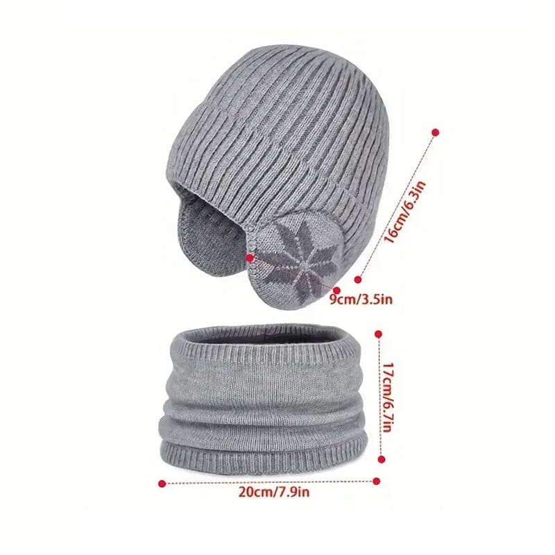 Skanto | Vinter Beanie Hatt Skjerf Sett Varme Strikket Hatt