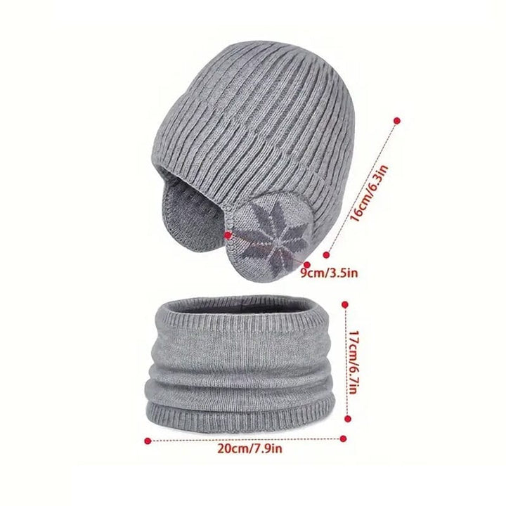Skanto | Vinter Beanie Hatt Skjerf Sett Varme Strikket Hatt