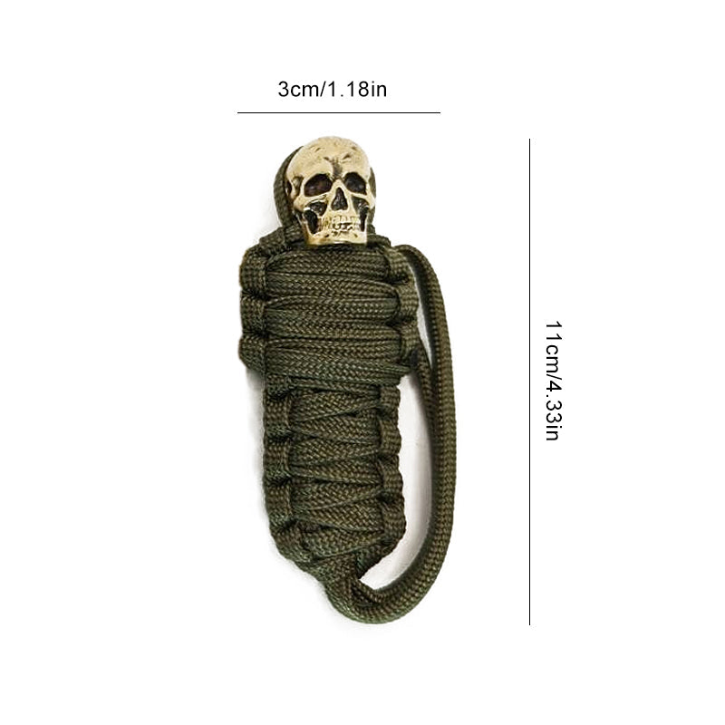 Skanto | Paracord nøkkelring mumie messing hodeskalle