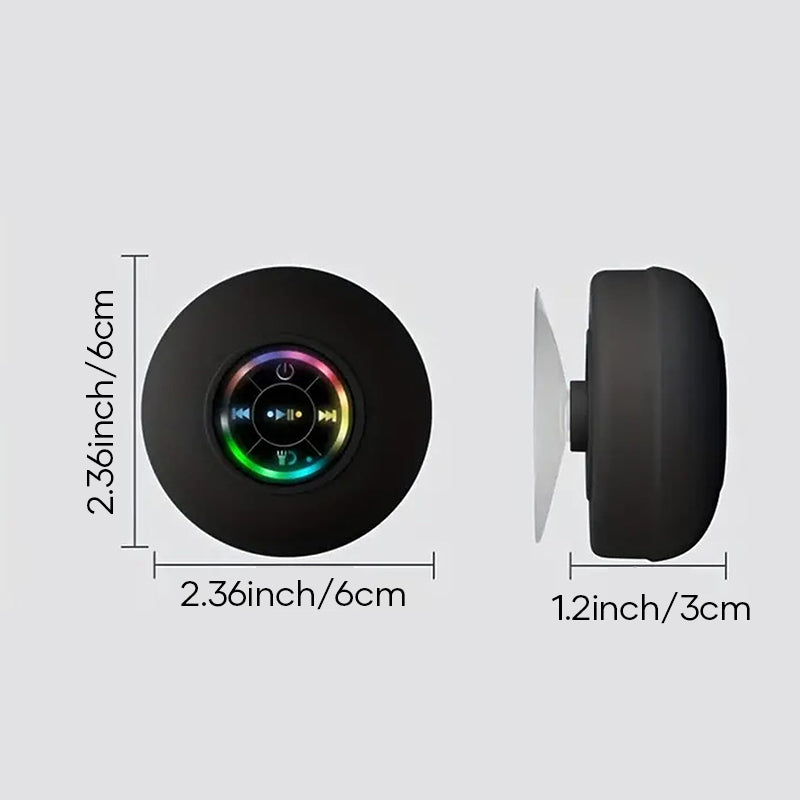 Mini Bluetooth dusj høyttaler med LED lys | Skanto