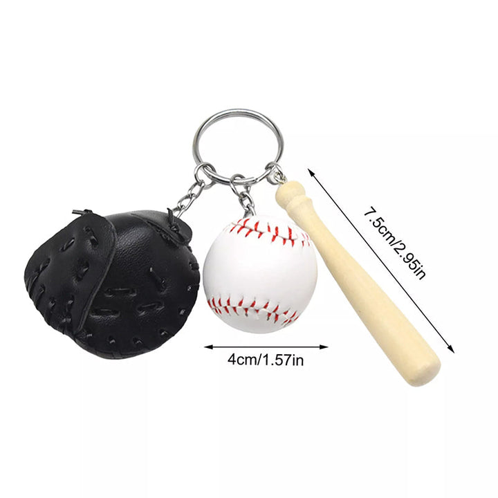 Skanto | Mini Baseballhanske Sett Charm Nøkkelring