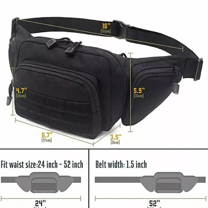 Skanto | Taktisk Hofteveske - Skjult Bære Fanny Pack Holster