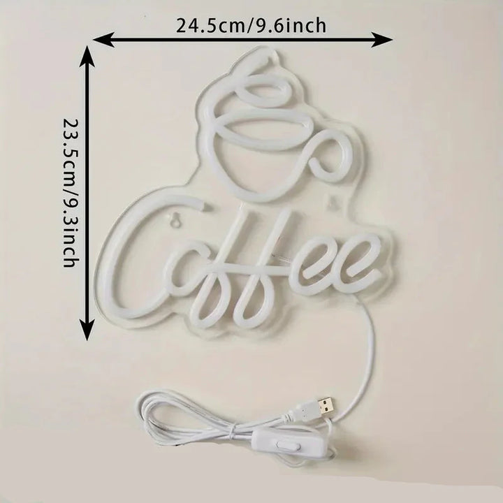 Skanto | Neon Led Kaffe Skilt For Veggdekorasjon