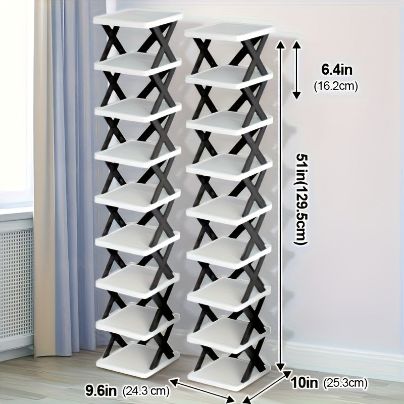 Narrow Shoe Rack Tower | Skanto