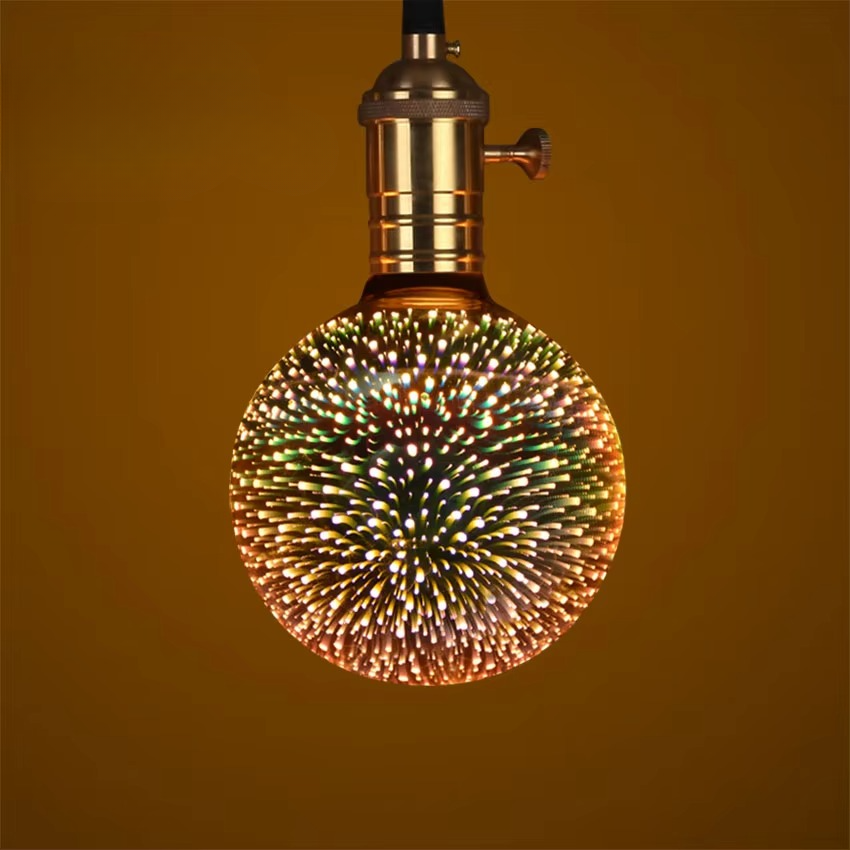 Skanto | 3D Starburst LED-pære – Vintage Edison fyrverkeri lys – E27
