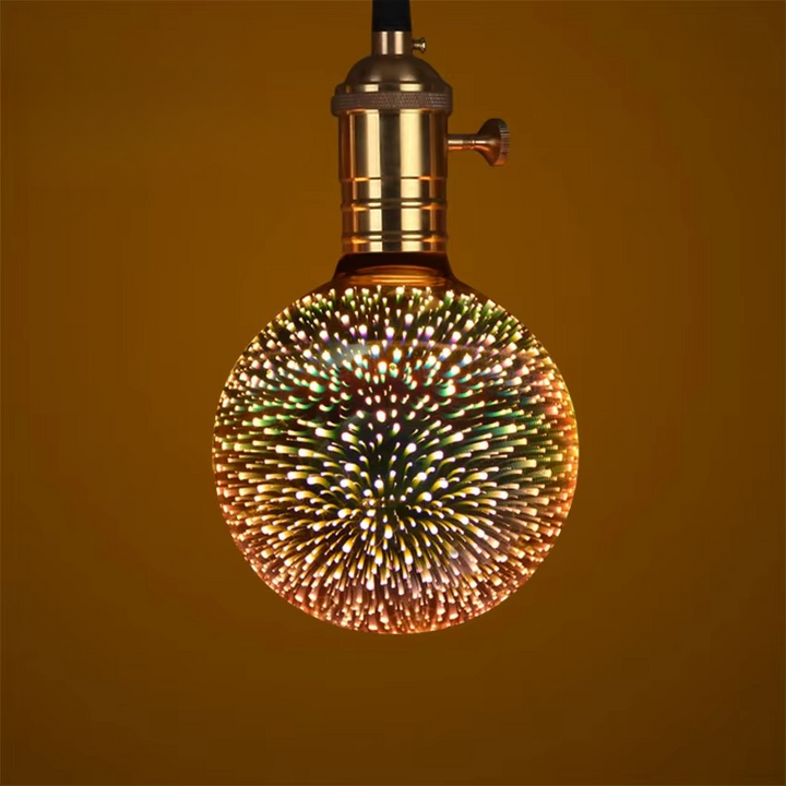 Skanto | 3D Starburst LED-pære – Vintage Edison fyrverkeri lys – E27