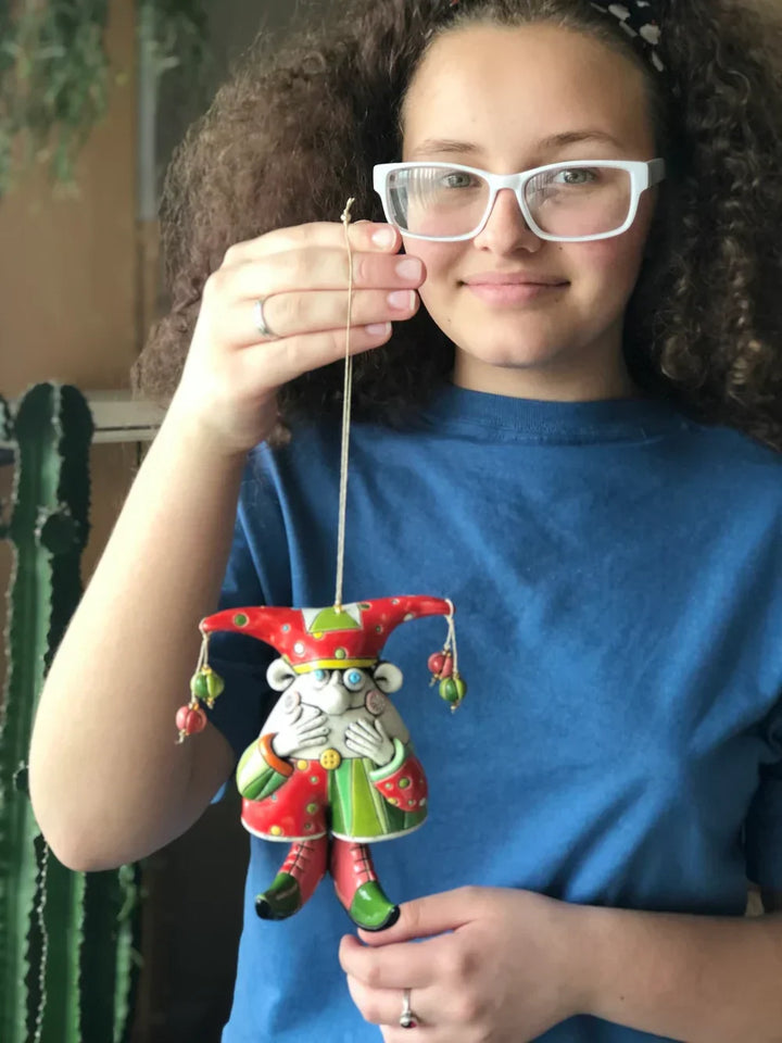 Skanto | Fargerike Jester Klokke Ornamenter