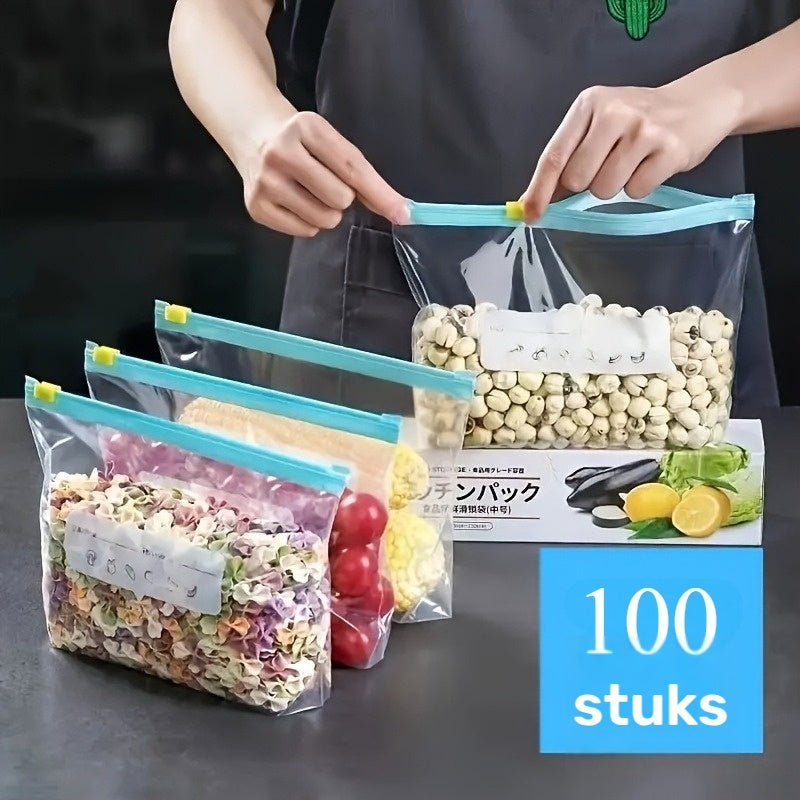 Zip Bag Set 100 deler i 3 størrelser | Skanto