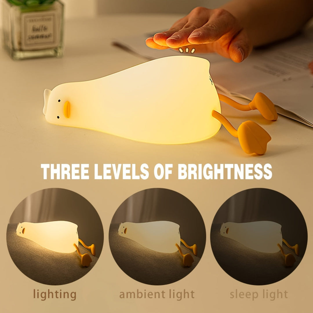 Skanto | Sleeping Duck Lampe - Oppladbar Dimmbar Silikon Nattlys