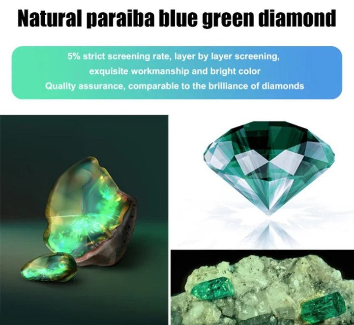 Skanto | 6 Karat Paraiba Blågrønn Lotus Diamant Ring