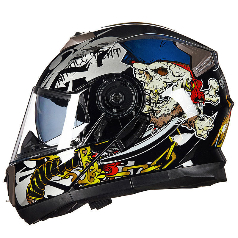 Aerodynamisk Full-Face Motorsykkelhjelm Skanto