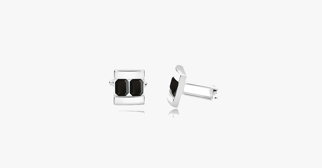 Skanto | To Platina Mansjettknapper