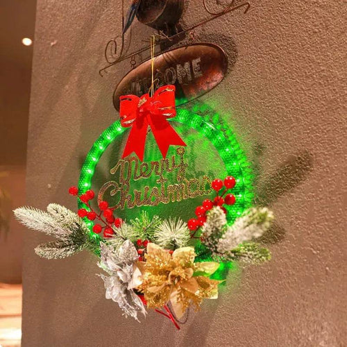 Skanto | Christmas Luminous LED Light Garland Dørhengende kranser Dekorasjoner