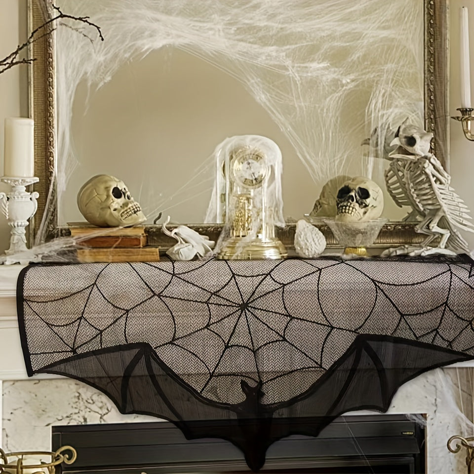 Skanto | Bordløper Sort Heklede Halloween Dekorasjon