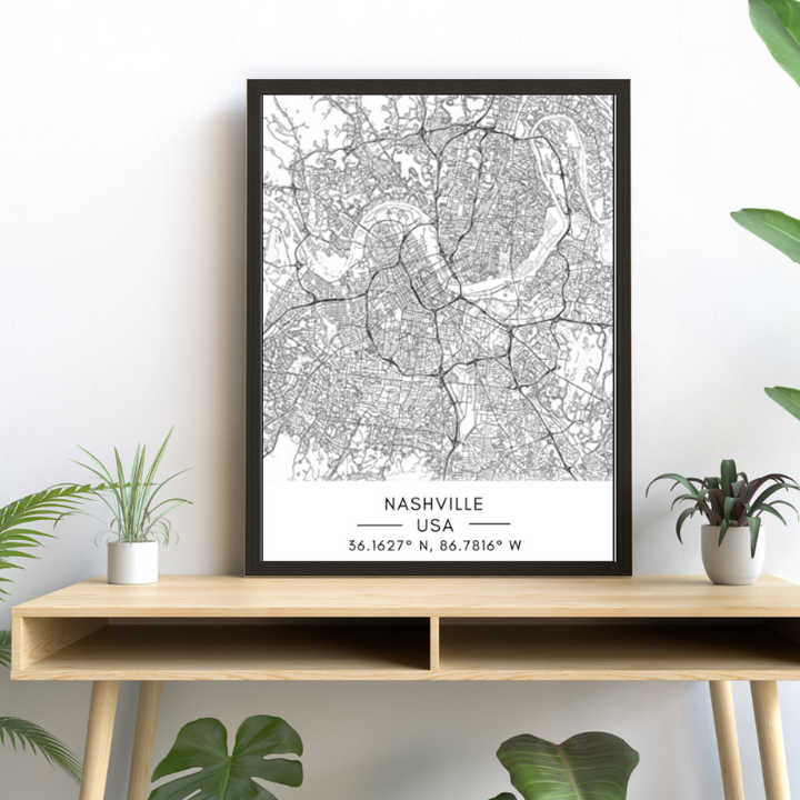 Bykart over Nashville – Lerretsbilde