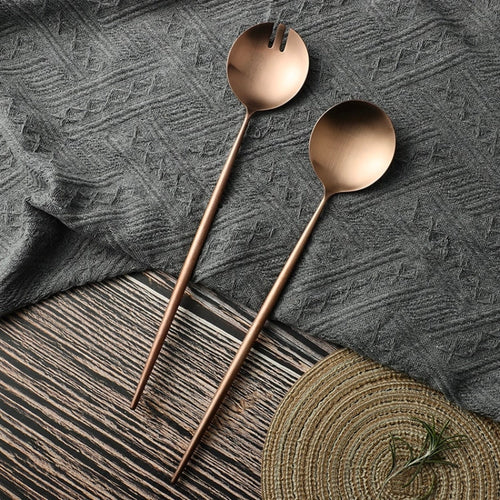 Skanto | Rose Gold Salatbestikk og Serveringsutstyr Set